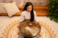 MEINL Sonic Energy Sensory Handpan Stainless Steel D Amara 10 Notes 440 Hz - Vintage Gold detail view 3 at Luna Panther