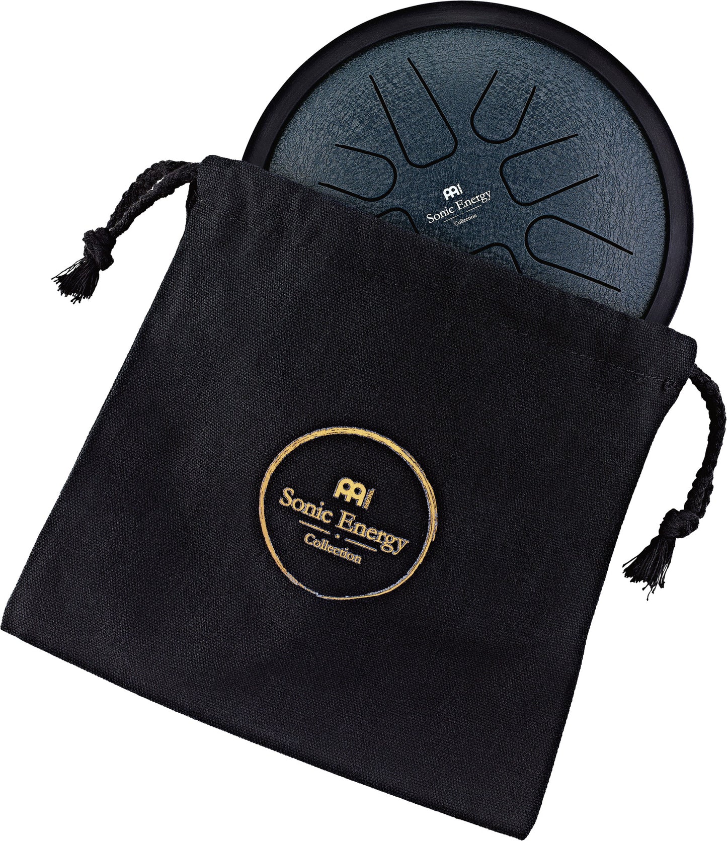 MEINL Sonic Energy Small Steel Tongue Drum 7" - G Minor/8 Notes/440 Hz - Navy Blue detail view 7 at Luna Panther