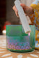MEINL Sonic Energy 6.75" Essence Solfeggio Crystal Singing Bowl 285 Hz, Turquoise Green detail view 5 at Luna Panther