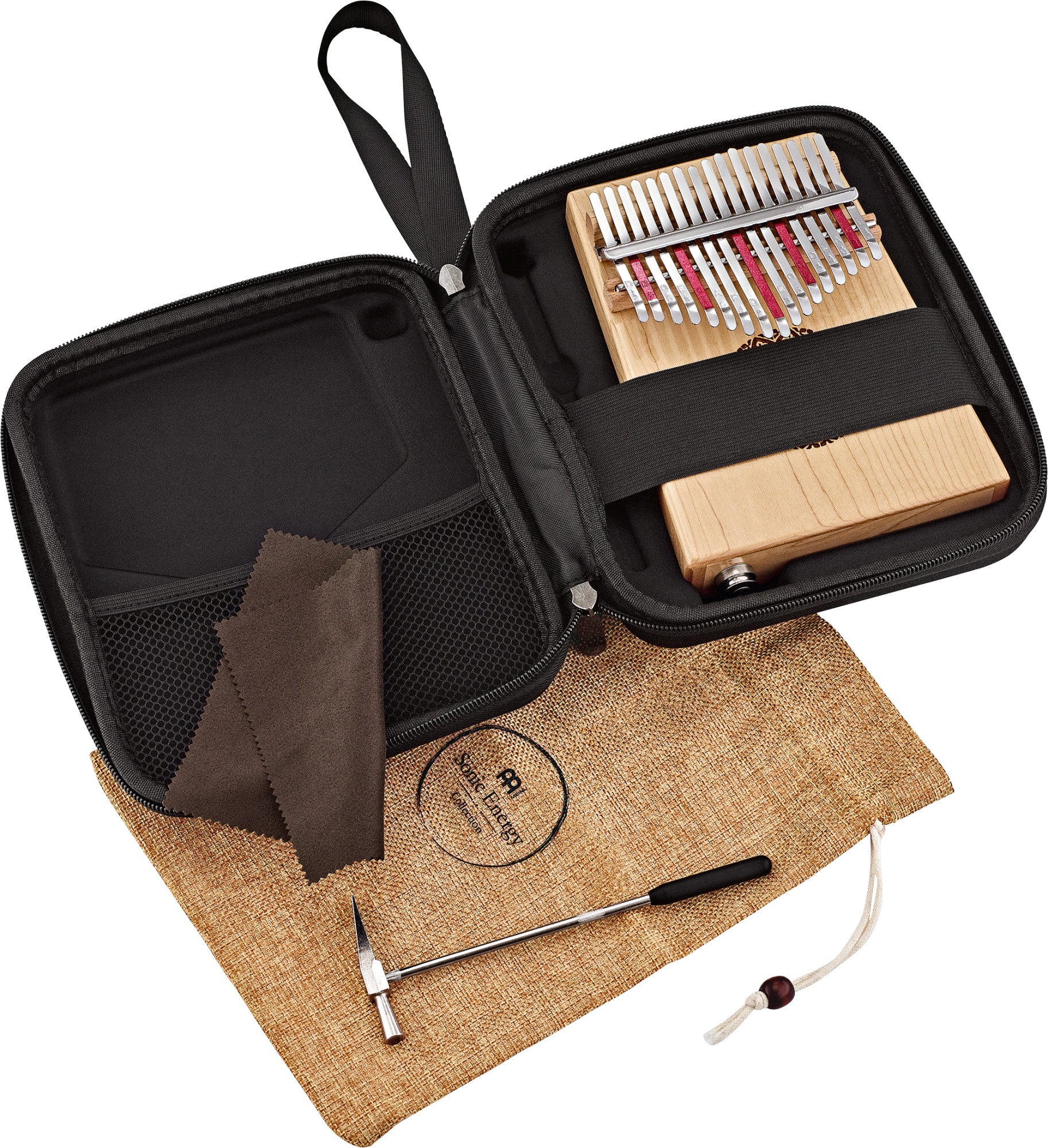 Meinl Sonic Energy Soundhole Pickup Kalimba - 17 notes, maple detail view 19 at Luna Panther