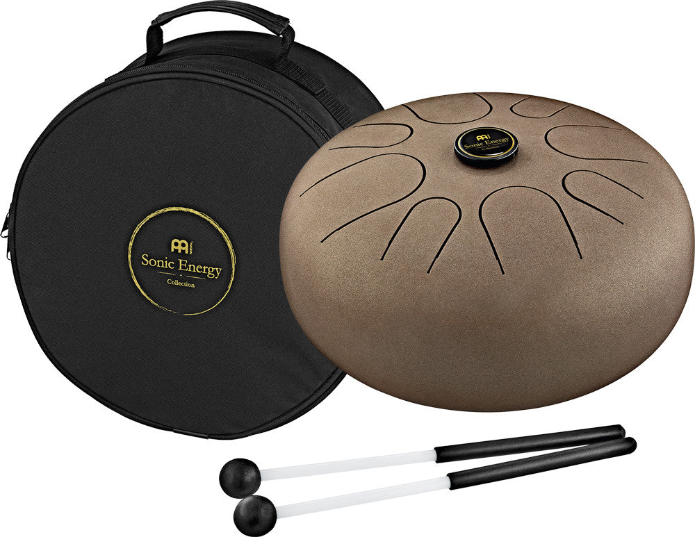 MEINL Sonic Energy Steel Tongue Drum 12" - A Minor/8 Notes/440 Hz - Vintage Brown detail view 8 at Luna Panther