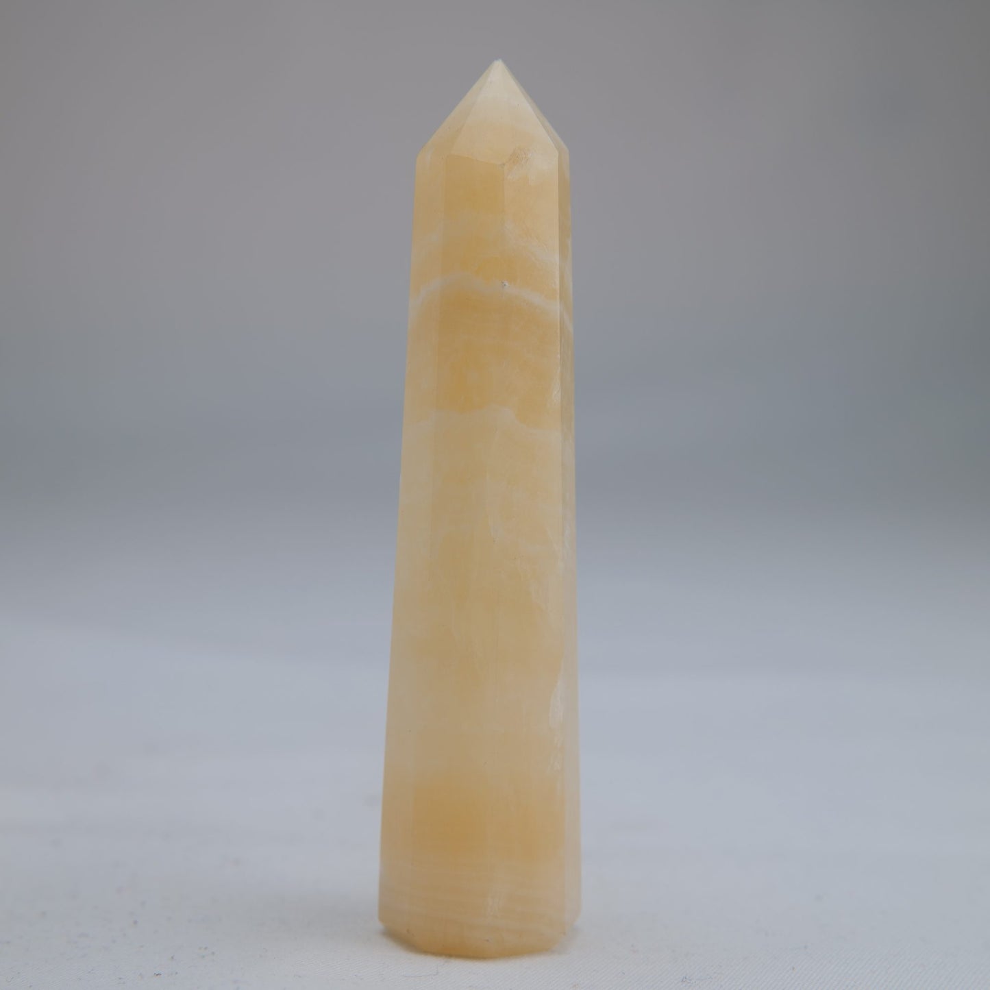 Yellow Banded Calcite Point 52g side-2