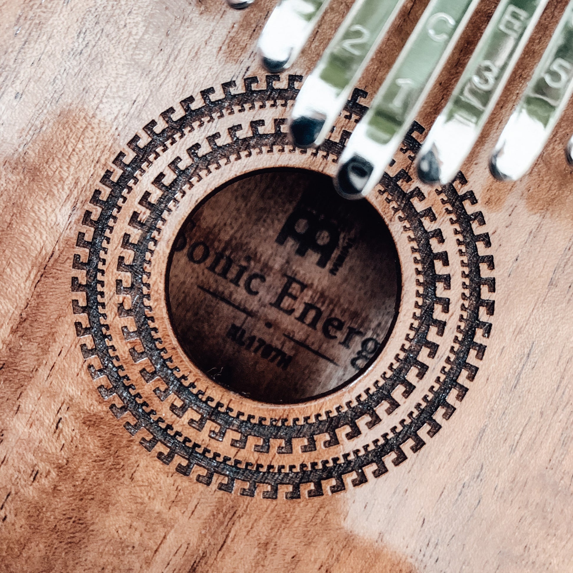 Meinl Sonic Energy Sound Hole Kalimba - 17 notes, acacia detail view 15 at Luna Panther