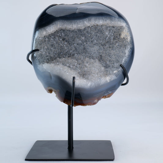 Agate Geode on Stand 1376g (Brazil) - Luna Panther