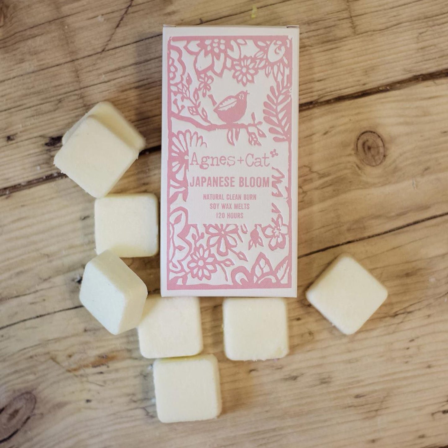 Agnes + Cat Box of 8 Wax Melts - Japanese Bloom - Luna Panther