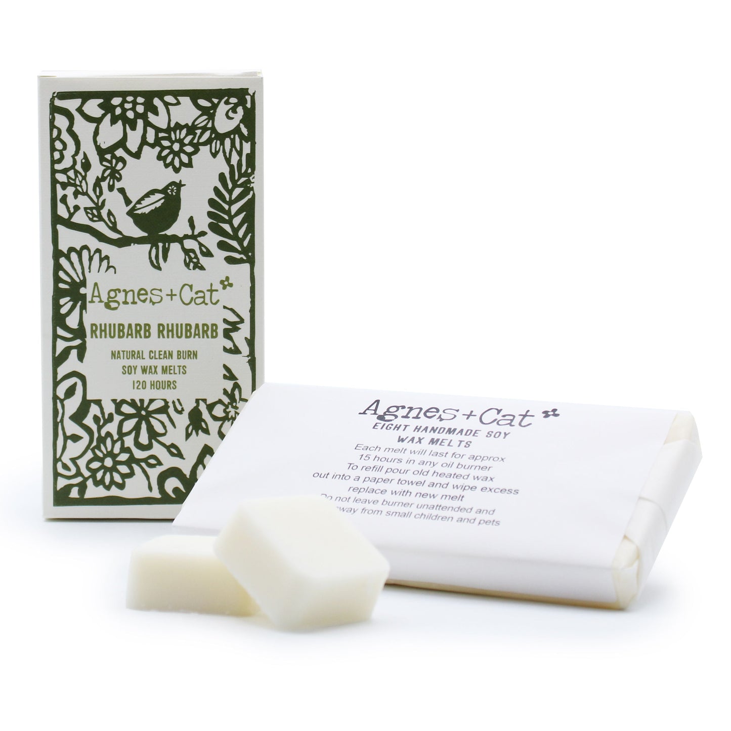 Agnes + Cat Box of 8 Wax Melts - Rhubarb Rhubarb - Luna Panther