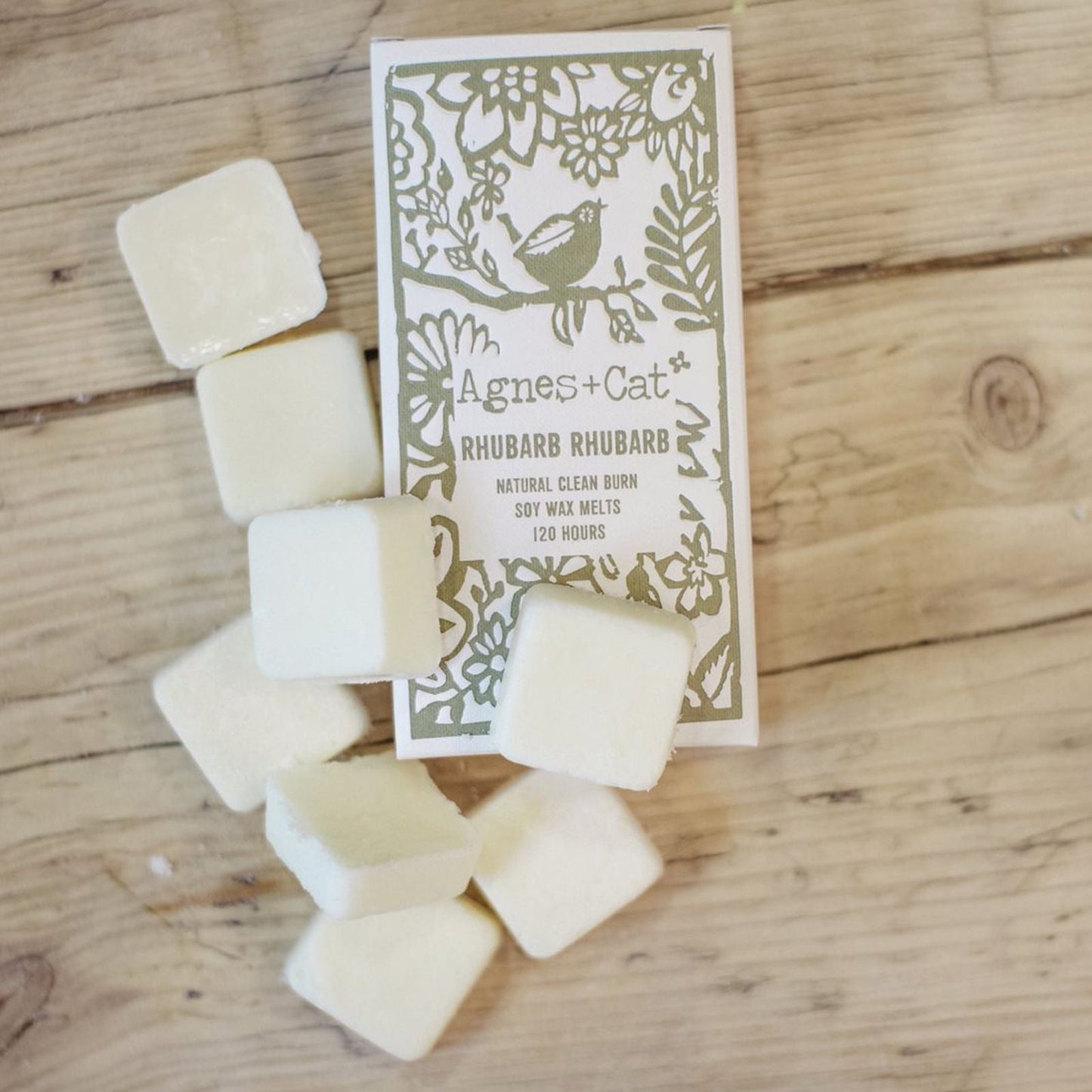 Agnes + Cat Box of 8 Wax Melts - Rhubarb Rhubarb - Luna Panther