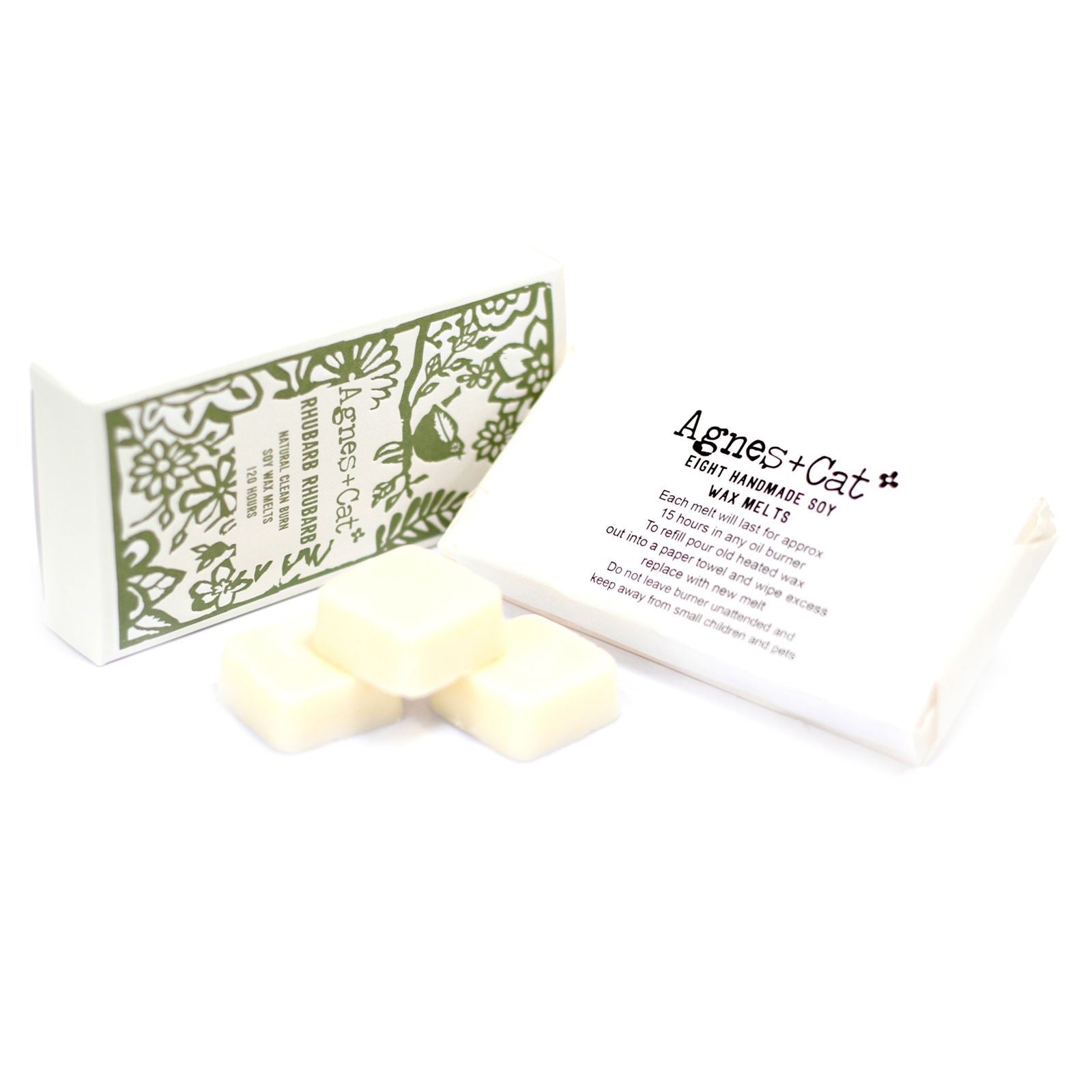 Agnes + Cat Box of 8 Wax Melts - Rhubarb Rhubarb - Luna Panther
