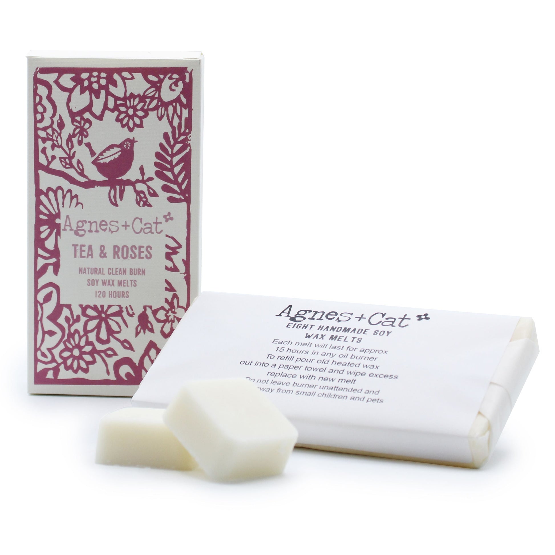 Agnes + Cat Box of 8 Wax Melts - Tea + Roses - Luna Panther