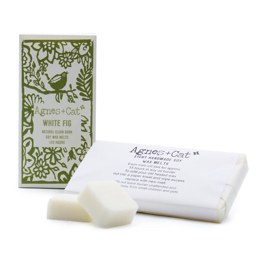 Agnes + Cat Box of 8 Wax Melts - White Fig - Luna Panther