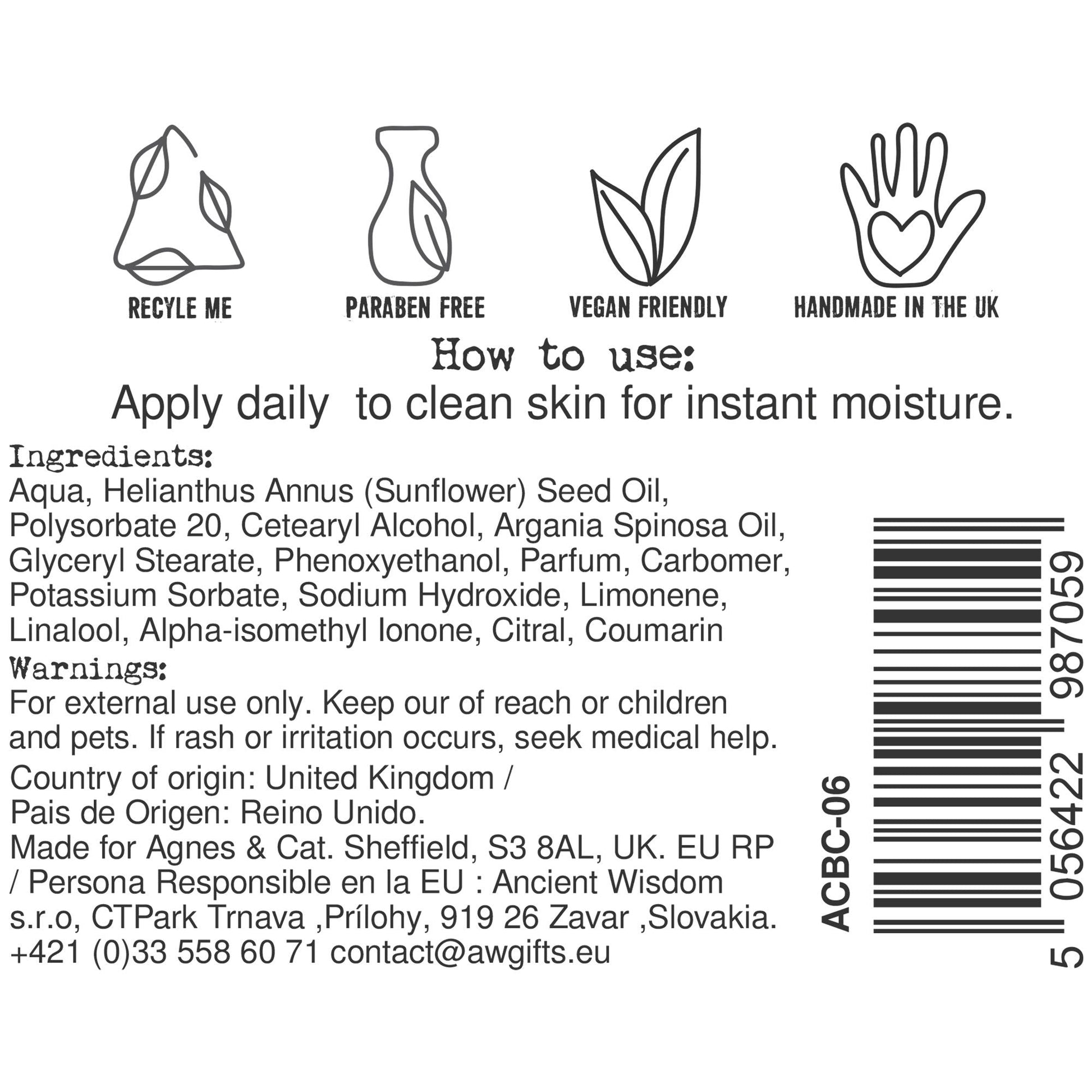 Agnes + Cat Hand & Body Cream - Provence - Luna Panther