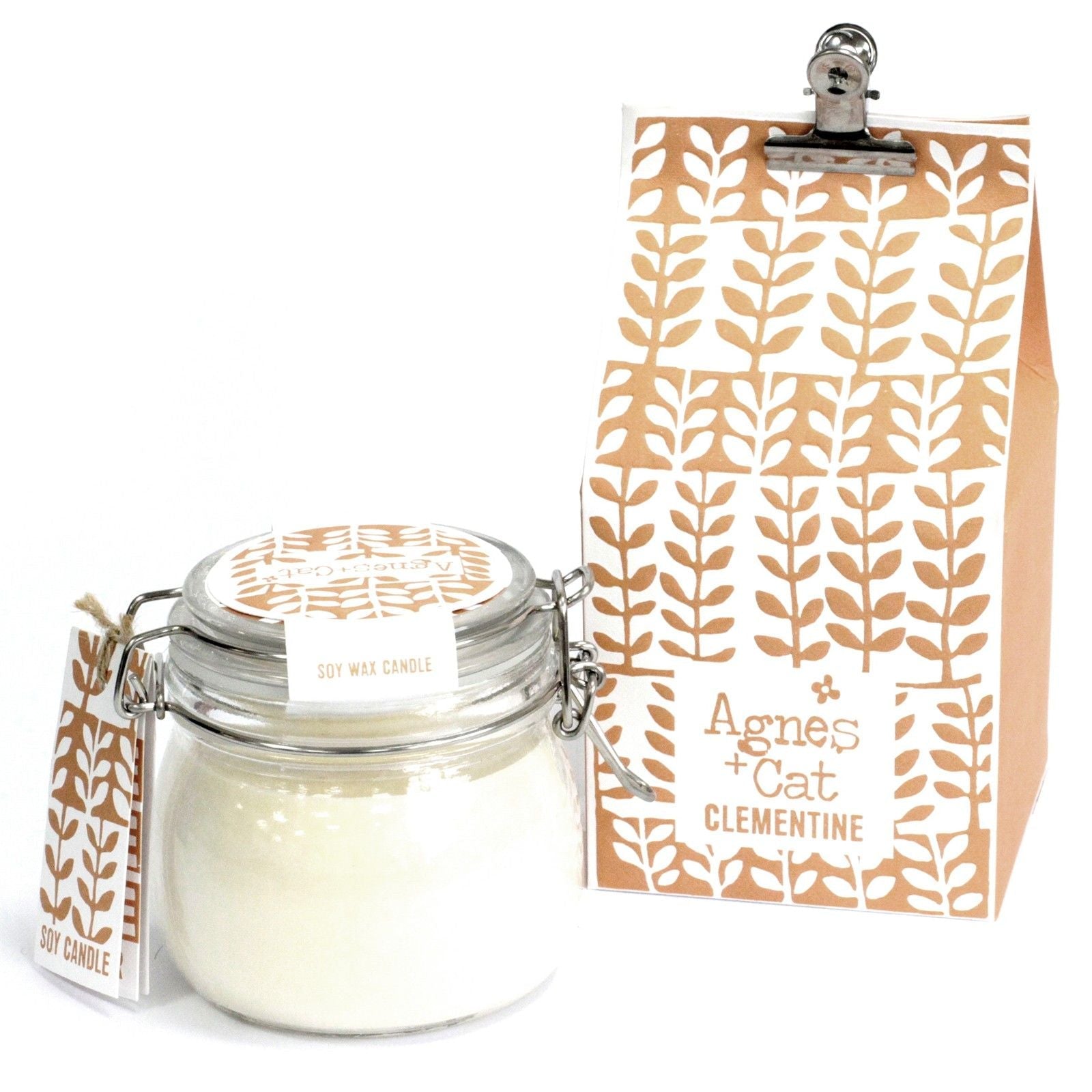 Agnes + Cat Kilner Jar Candle - Clementine - Luna Panther