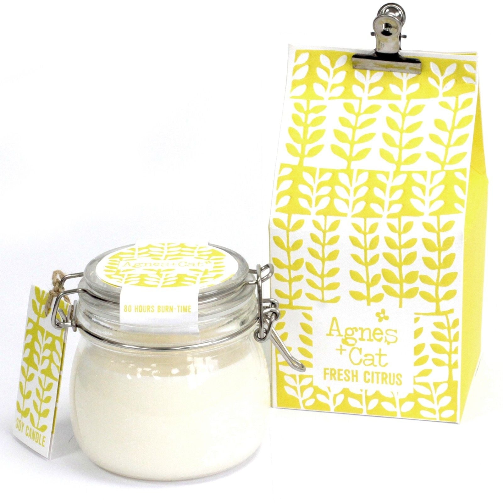 Agnes + Cat Kilner Jar Candle - Fresh Citrus - Luna Panther