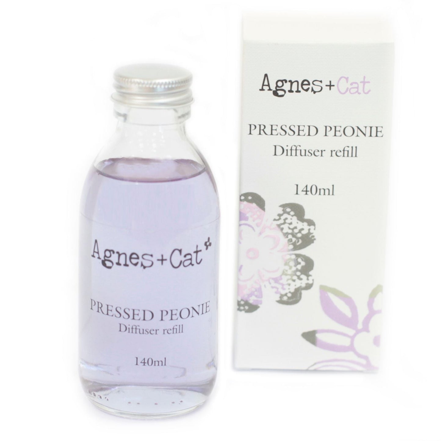 Agnes + Cat Reed Diffuser Refill - Pressed Peonies 150ml - Luna Panther