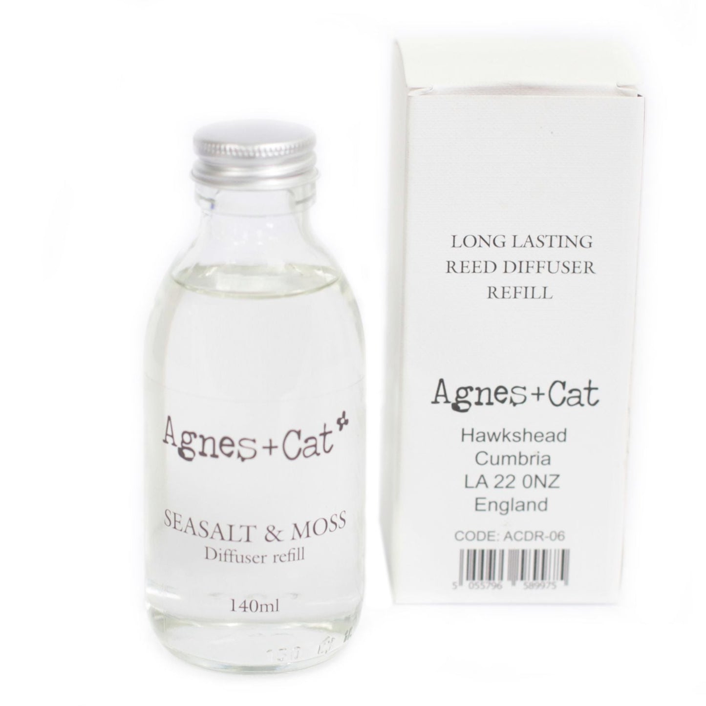 Agnes + Cat Reed Diffuser Refill - Sea Salt and Moss 150ml - Luna Panther