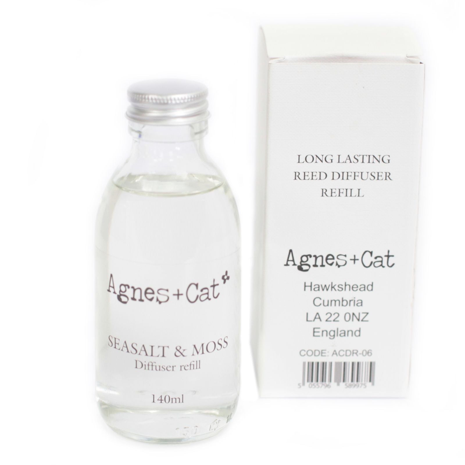Agnes + Cat Reed Diffuser Refill - Sea Salt and Moss 150ml - Luna Panther