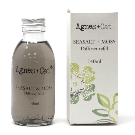 Agnes + Cat Reed Diffuser Refill - Sea Salt and Moss 150ml - Luna Panther