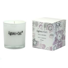 Agnes + Cat Votive Candle - Tea and Roses - Luna Panther