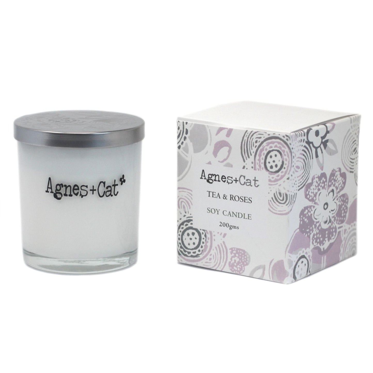 Agnes + Cat Votive Candle - Tea and Roses - Luna Panther