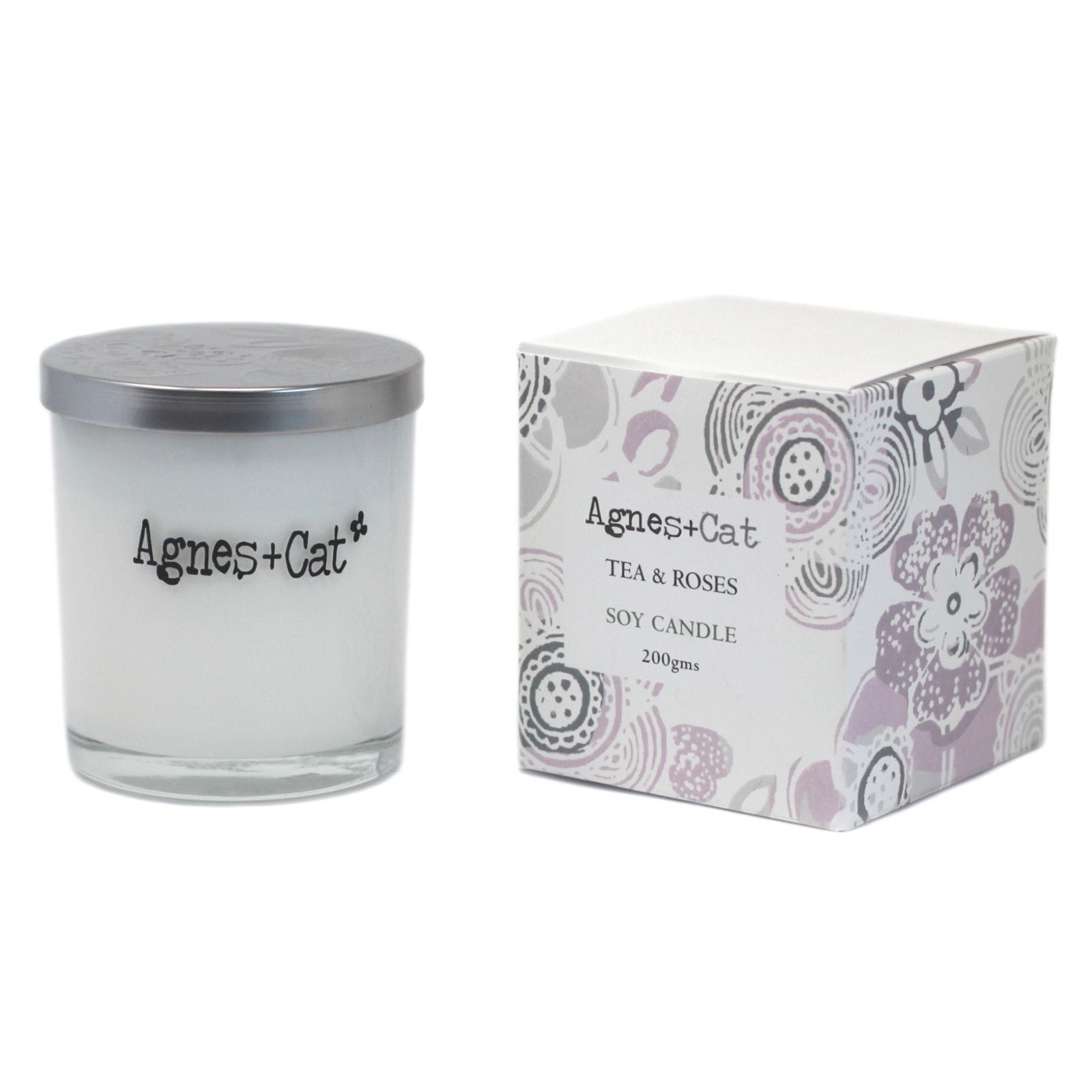 Agnes + Cat Votive Candle - Tea and Roses - Luna Panther