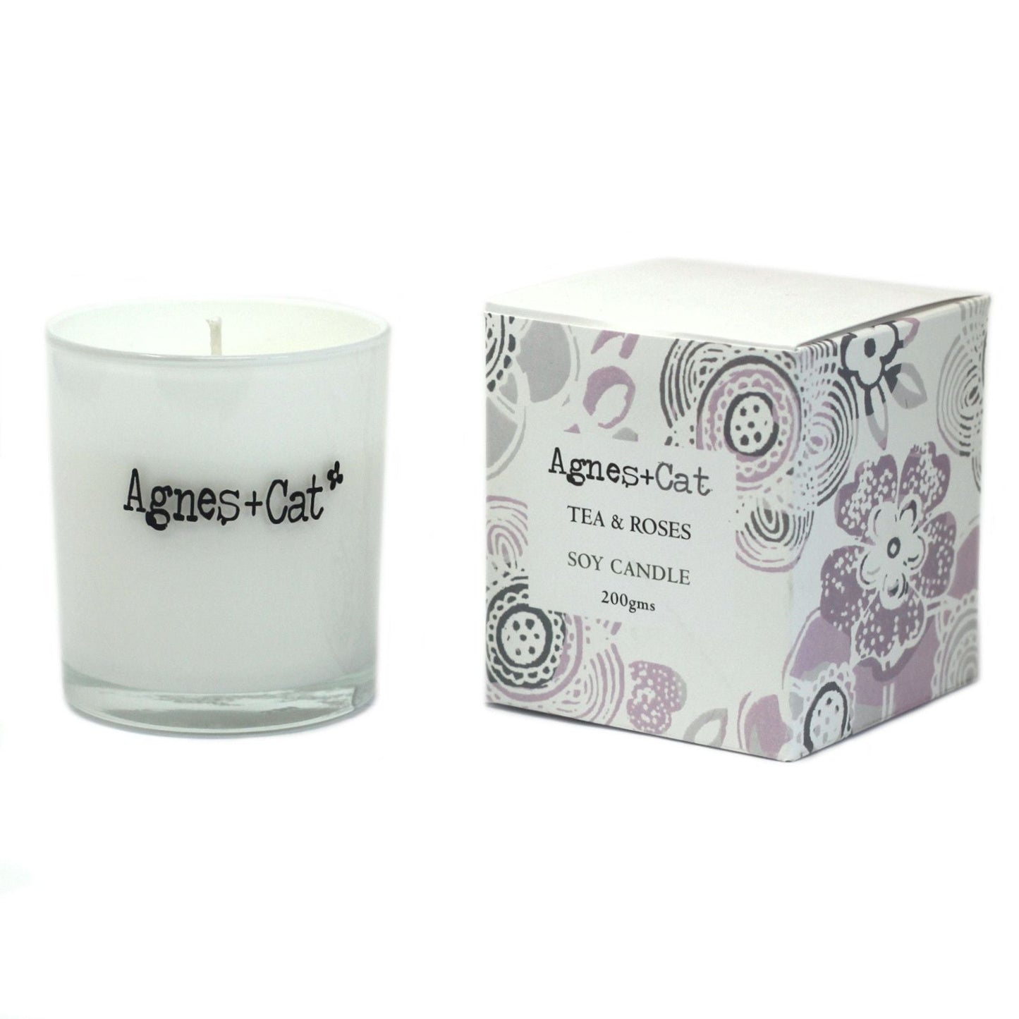 Agnes + Cat Votive Candle - Tea and Roses - Luna Panther