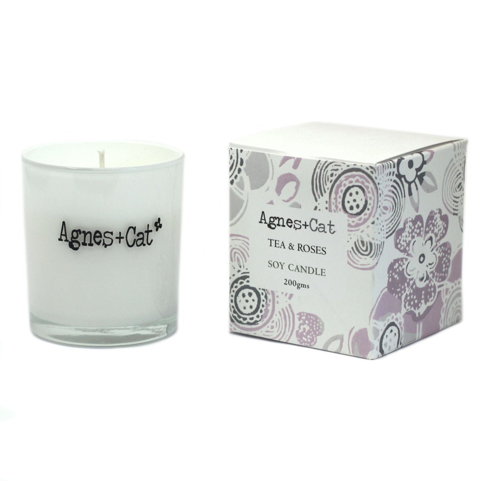 Agnes + Cat Votive Candle - Tea and Roses - Luna Panther
