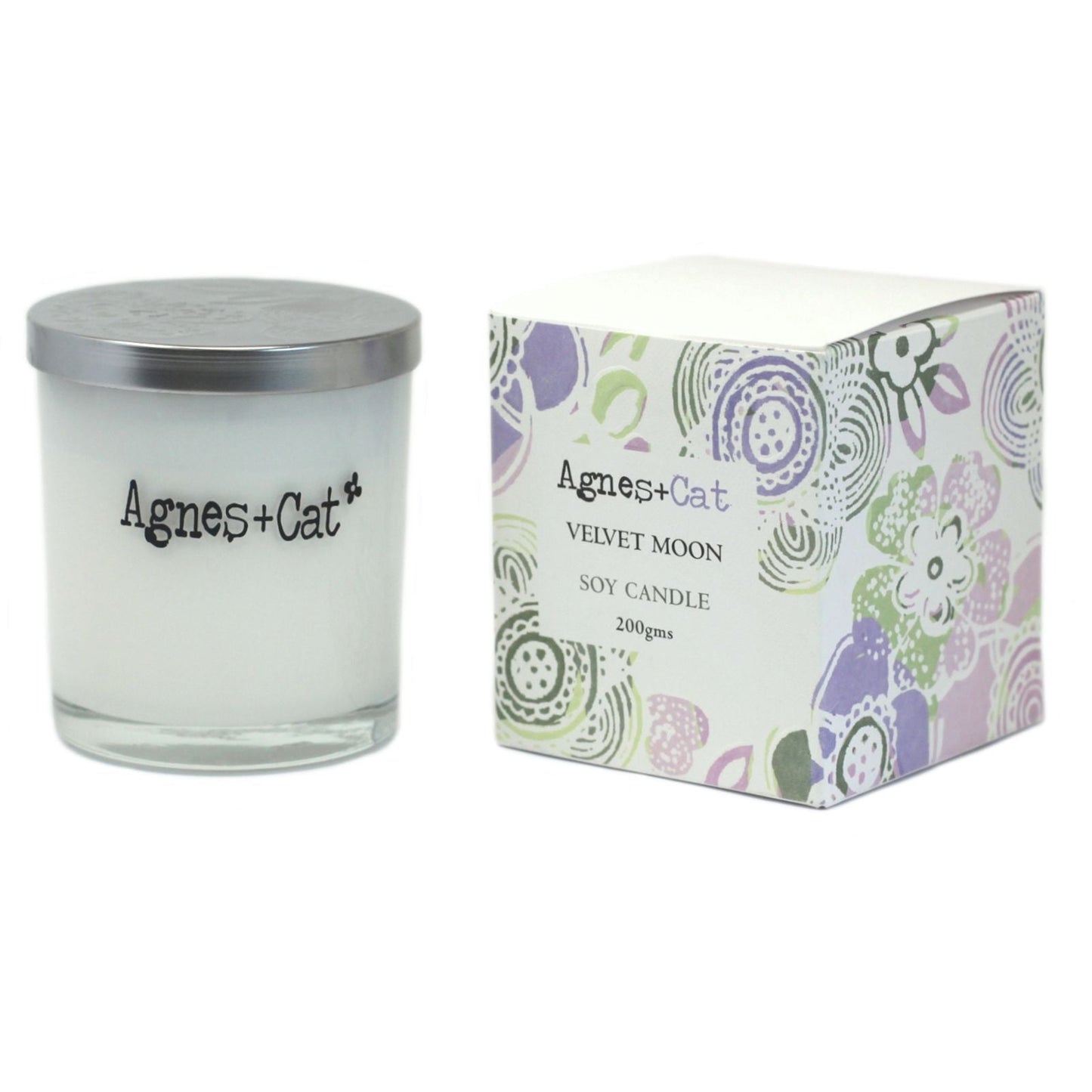 Agnes + Cat Votive Candle - Velvet Moon - Luna Panther