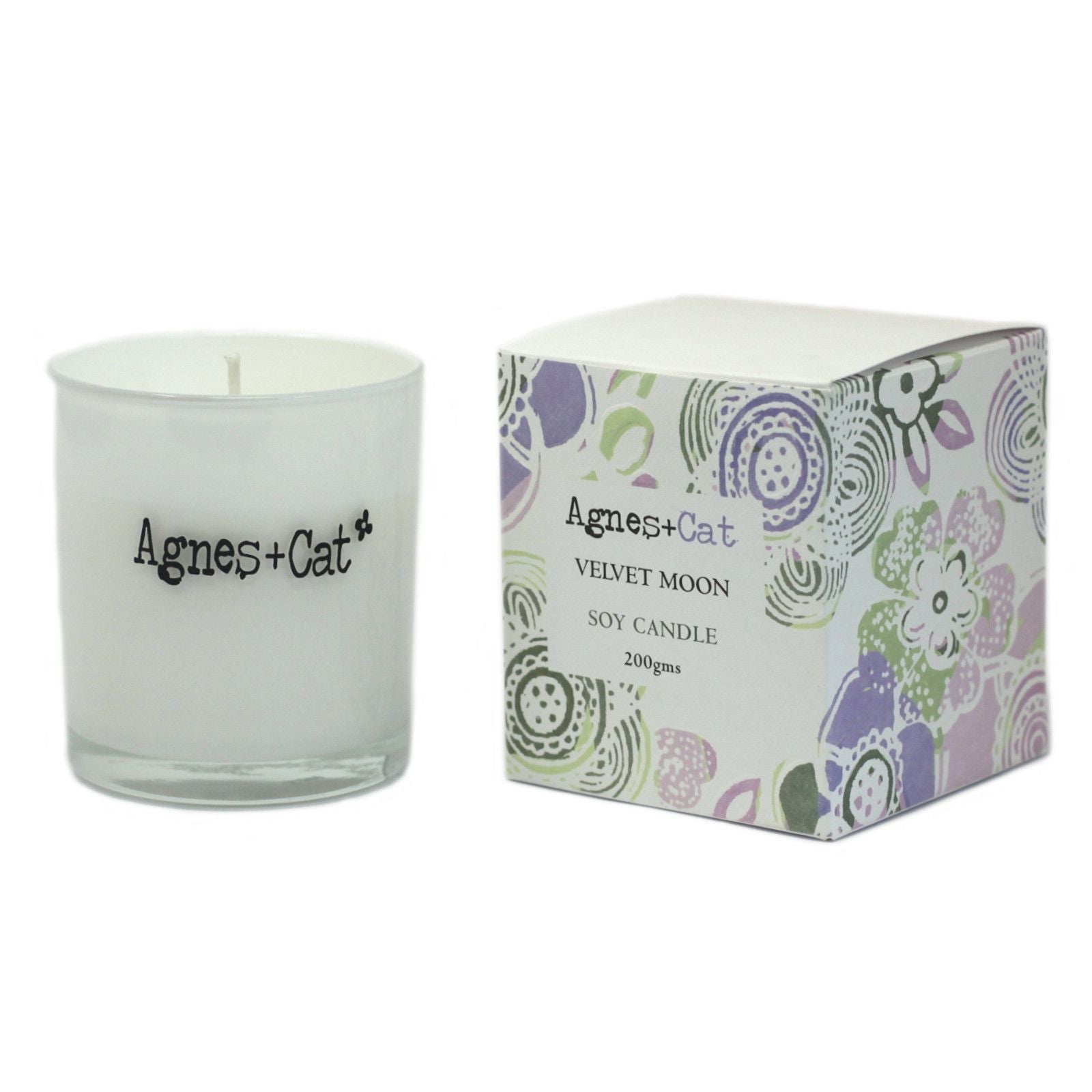 Agnes + Cat Votive Candle - Velvet Moon - Luna Panther