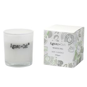 Agnes + Cat Votive Candle - White Fig - Luna Panther