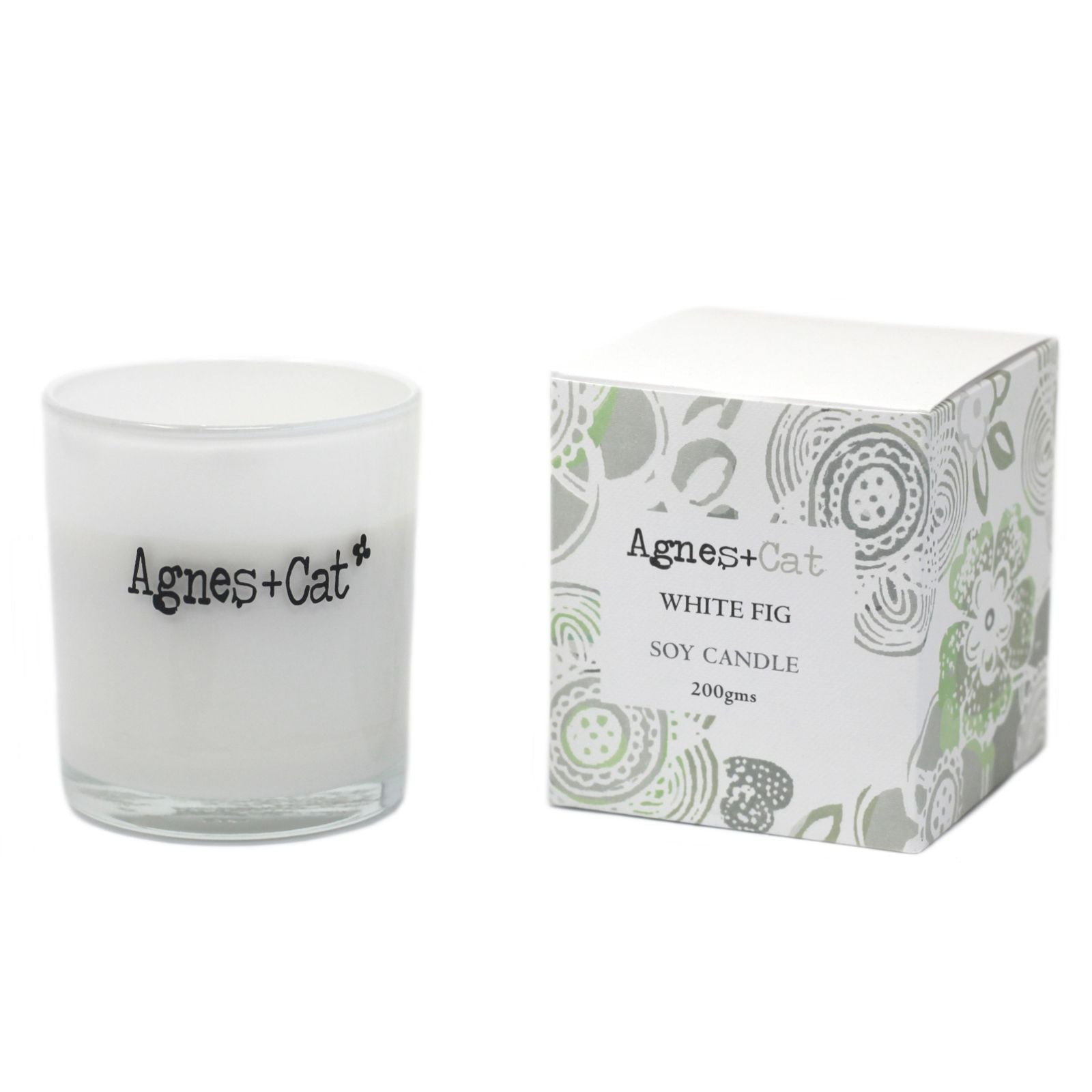 Agnes + Cat Votive Candle - White Fig - Luna Panther