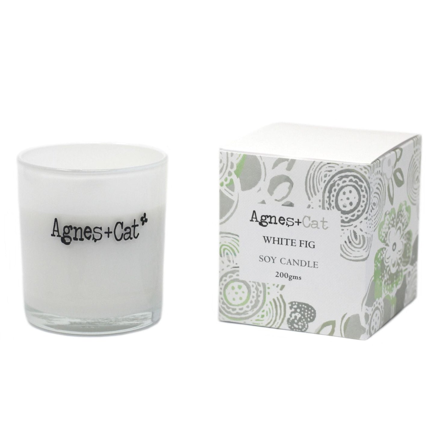 Agnes + Cat Votive Candle - White Fig - Luna Panther