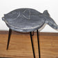 Albasia Wood Fish Stand - Greywash - Luna Panther