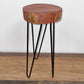 Albasia Wood Plant Stand - Terracotta & black detail - Luna Panther