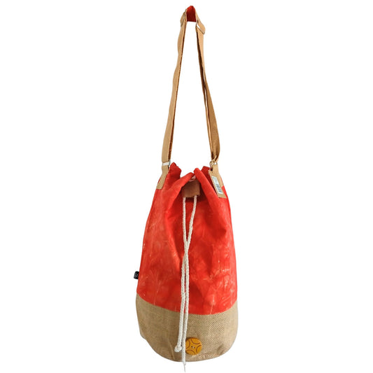 All Natural Backpack - Orange Stonewash - Namaste Hand - Luna Panther alternate view