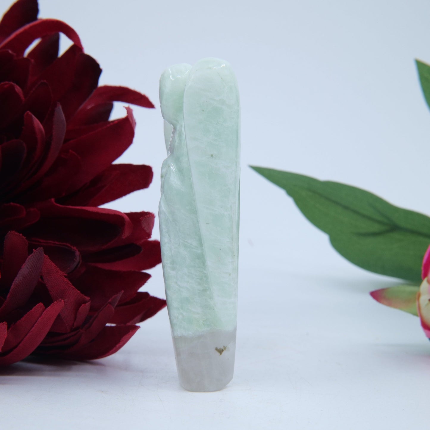 Polished Amazonite Angel 80Mm featuring aqua-green tone with silky sheen - Luna Panther