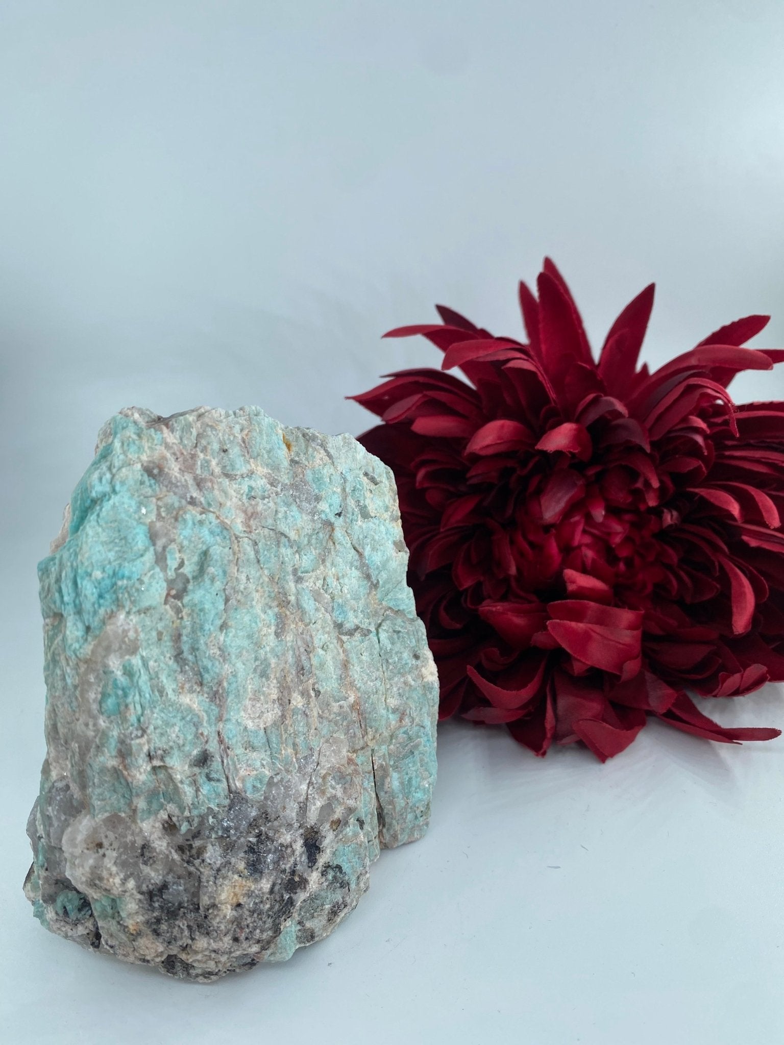 Polished Copy Of Amazonite Cut Base 1671G featuring aqua-green tone with silky sheen - Luna Panther
