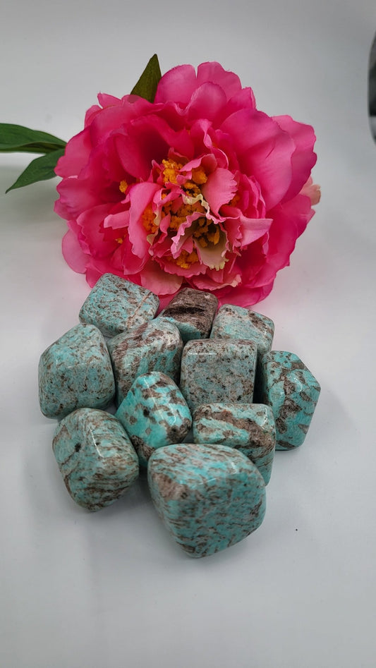 Polished Amazonite - Large Tumble Stone featuring aqua-green tone with silky sheen - Luna Panther