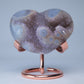 Amethyst Agate Druzy Heart 203g - Luna Panther