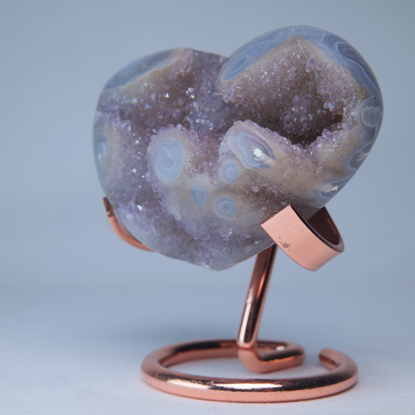 Amethyst Agate Druzy Heart 203g - Luna Panther