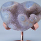 Amethyst Agate Druzy Heart 203g - Luna Panther
