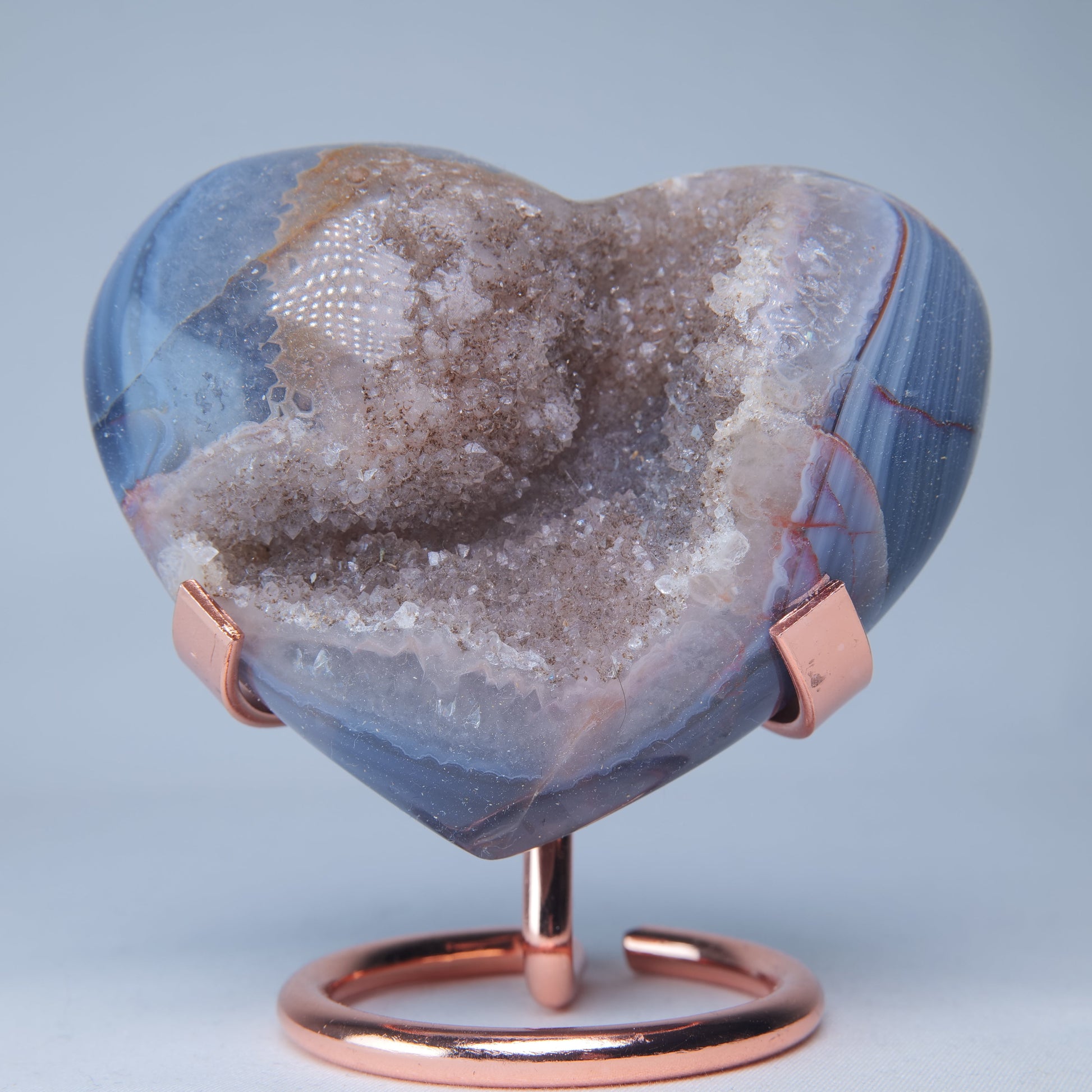 Amethyst Agate Druzy Heart 250g - Luna Panther
