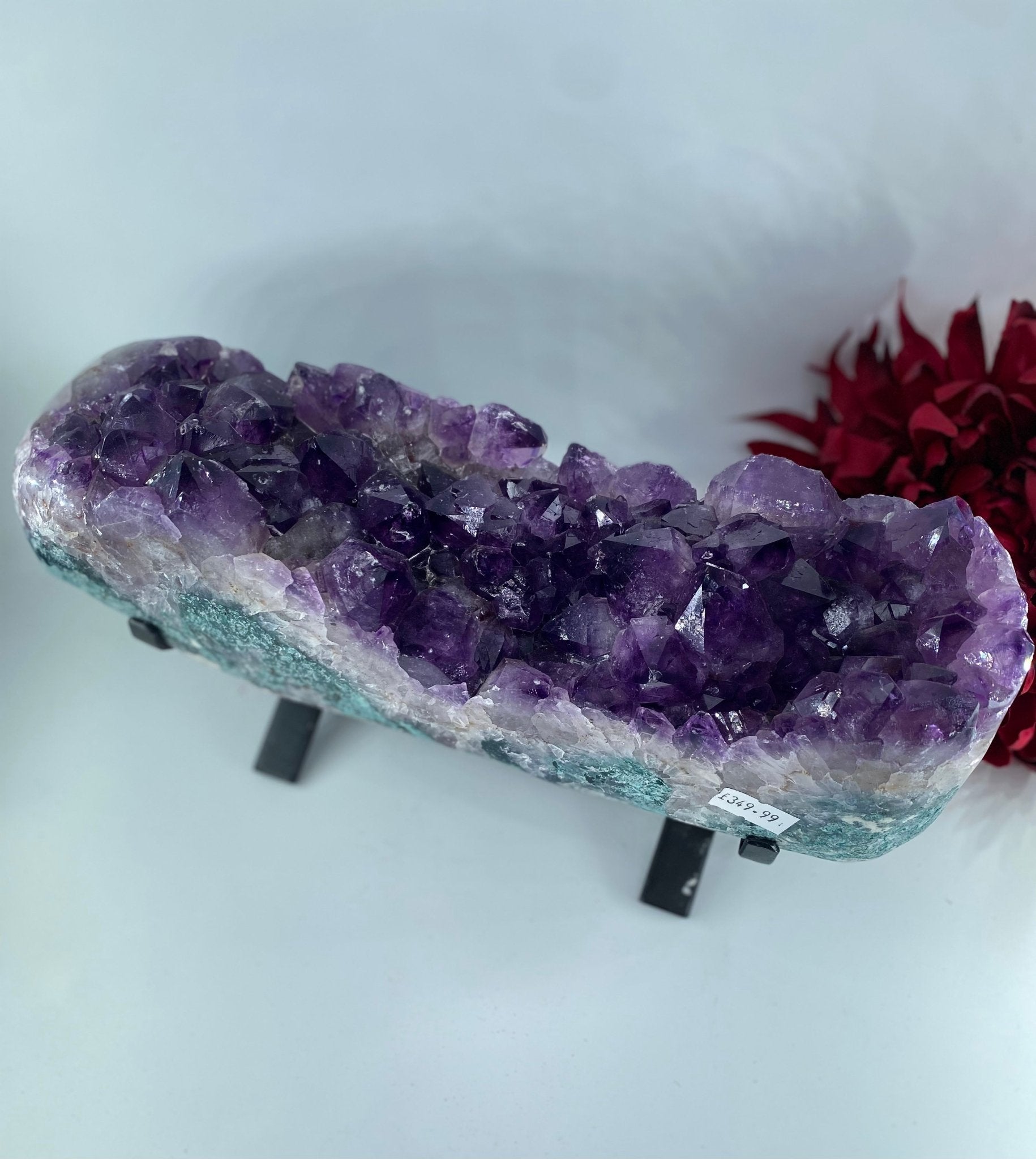 Polished Amethyst Bed 3.5kg On Stand featuring rich purple colour and natural clarity - Luna Panther