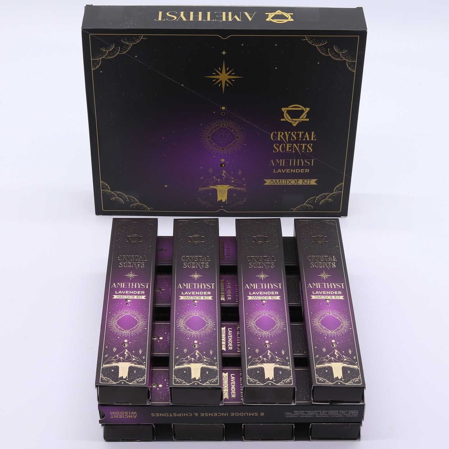 Amethyst Crystal Scents Smudge Incense - Lavender - Luna Panther