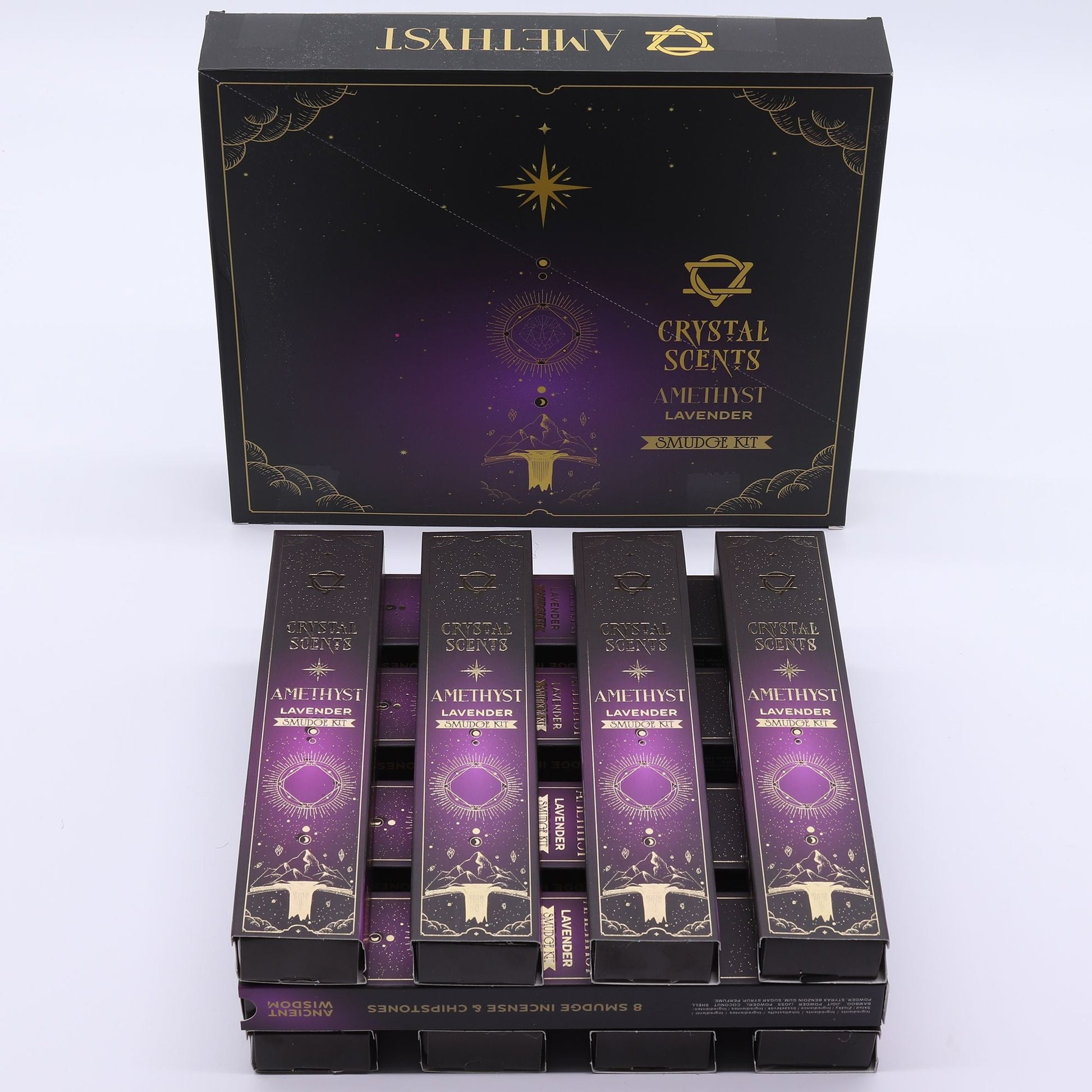 Amethyst Crystal Scents Smudge Incense - Lavender - Luna Panther