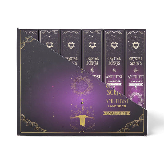 Amethyst Crystal Scents Smudge Incense - Lavender - Luna Panther