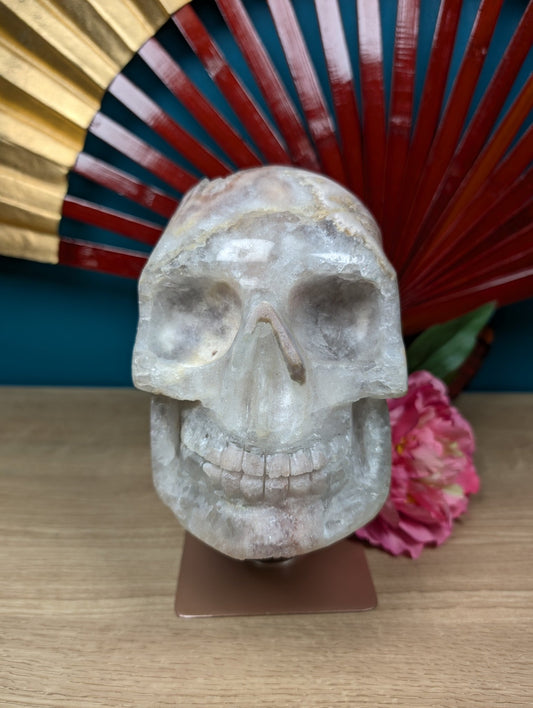 Natural Amethyst Druzy Skull on Rotating Stand 3410g featuring rich purple colour and natural clarity - Luna Panther