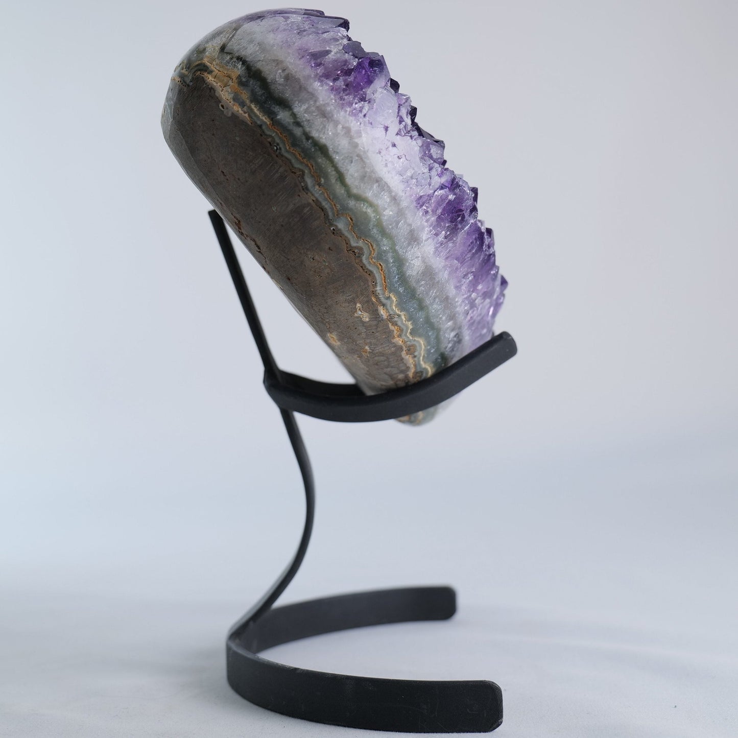 Amethyst Heart 1535g on Custom Stand - Luna Panther