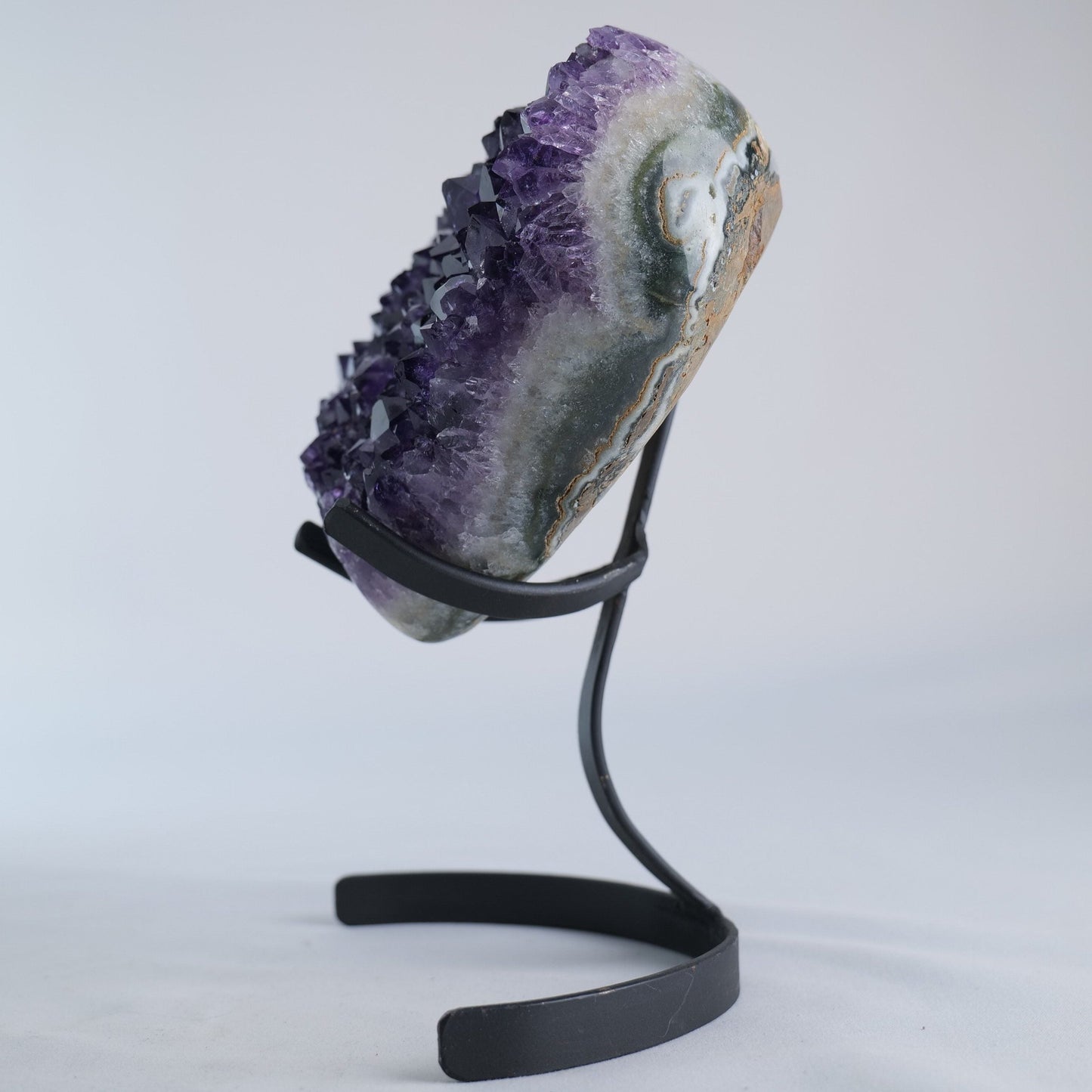 Amethyst Heart 1535g on Custom Stand - Luna Panther