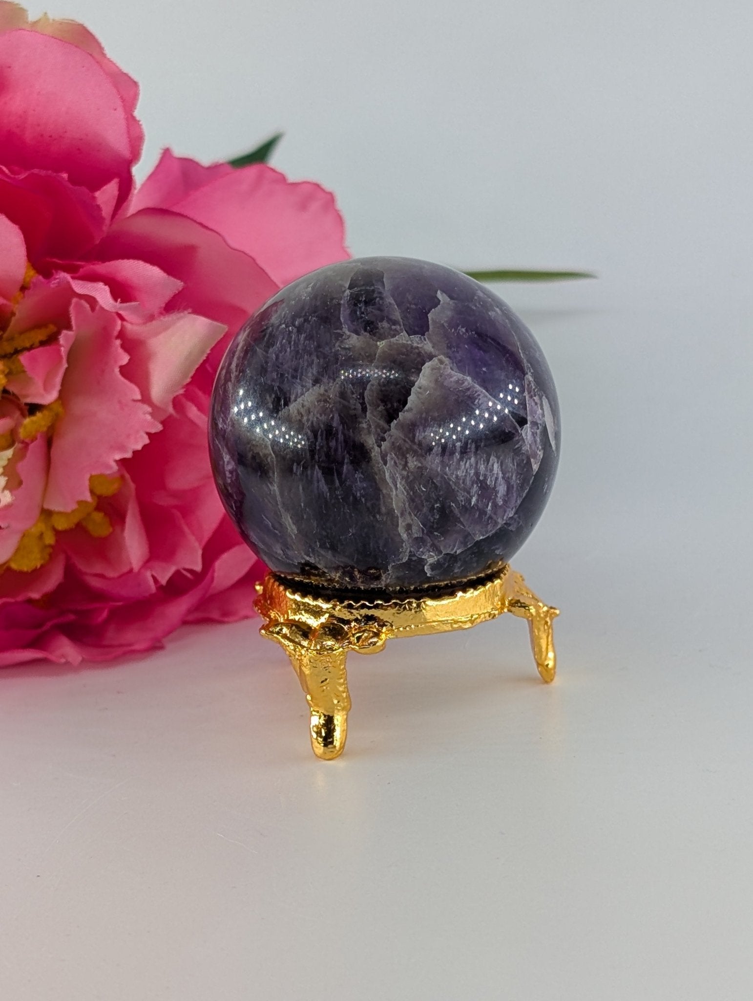 Polished Amethyst Sphere - 45mm - 113g featuring rich purple colour and natural clarity - Luna Panther