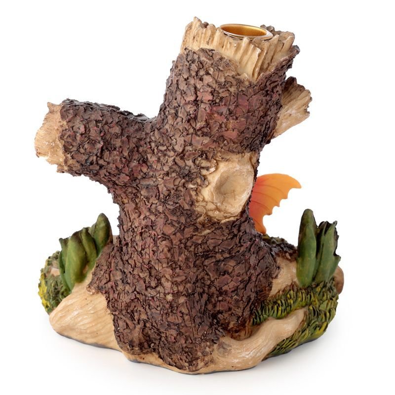 Polished Ancient Tree Fairy Lake Backflow Incense Burner featuring natural patterning and unique variations - Luna Panther